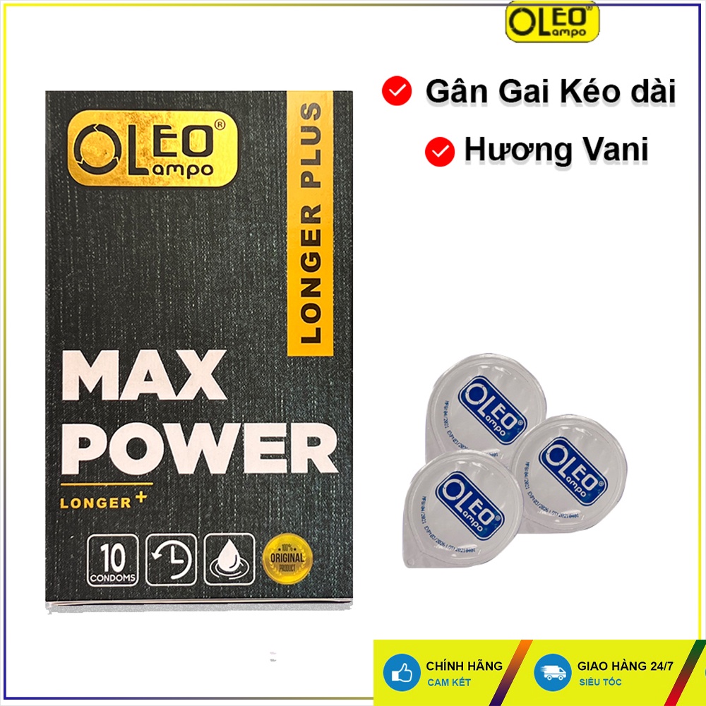 Bao cao su cao cấp oleo lampo max power chống xuất tinh sớm