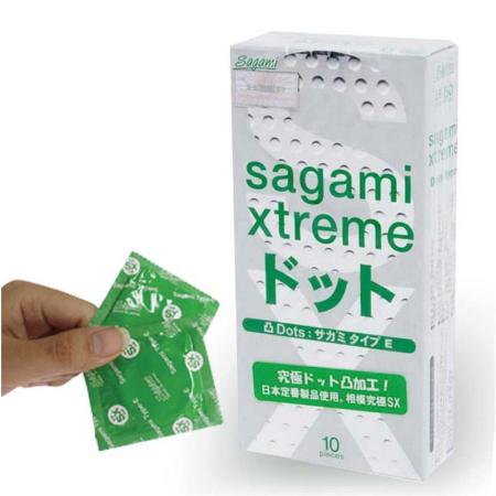 Giá bán 3 HỘP bao cao su gân gai mỏng Sagami Extreme Dot 10pcs nhập khẩu