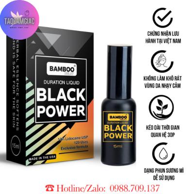 BAMBOO DELAY BLACK LABEL ( cam kết  100%CHÍNH HÃNG)- Chai siêu to 15ml