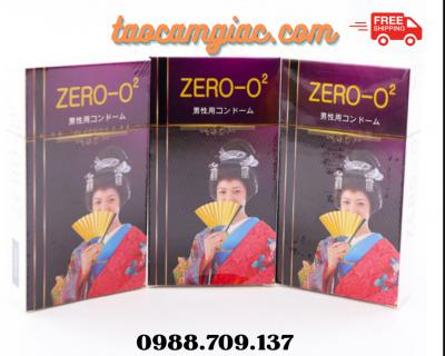 Combo 3 hộp BCS Zero O2 Nhật Bản bôi trơn nhiều mỏng the mát ôm sát- Bao cao su gia đình